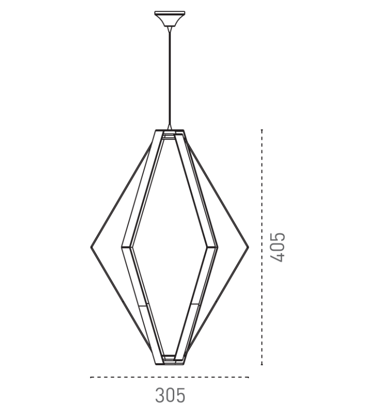 Lámpara colgante diamante