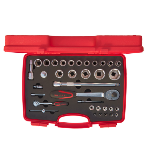 Sechskant-Steckschlüssel-Set , 1/4 Zoll - 1/2 Zoll ,35-teilig